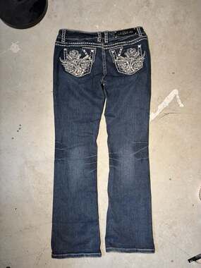 LA Idol USA Women's Dark Wash Bootcut Jeans Size 11